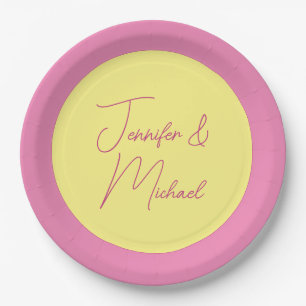 Trendy Minimalist Modern Plain Simple Pastel Colou Paper Plate