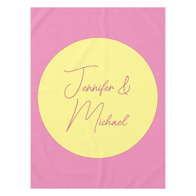 Trendy Minimalist Modern Plain Simple Pastel Colou Tablecloth (Front)