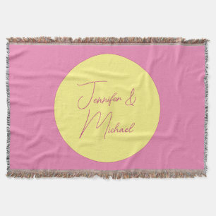 Trendy Minimalist Modern Plain Simple Pastel Colou Throw Blanket