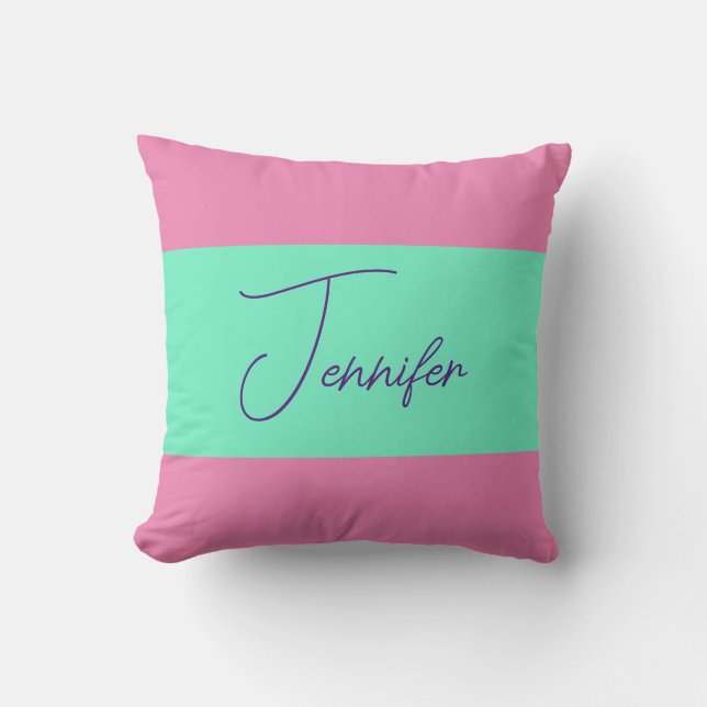 Trendy Minimalist Modern Plain Simple Pastel Colou Throw Pillow (Front)