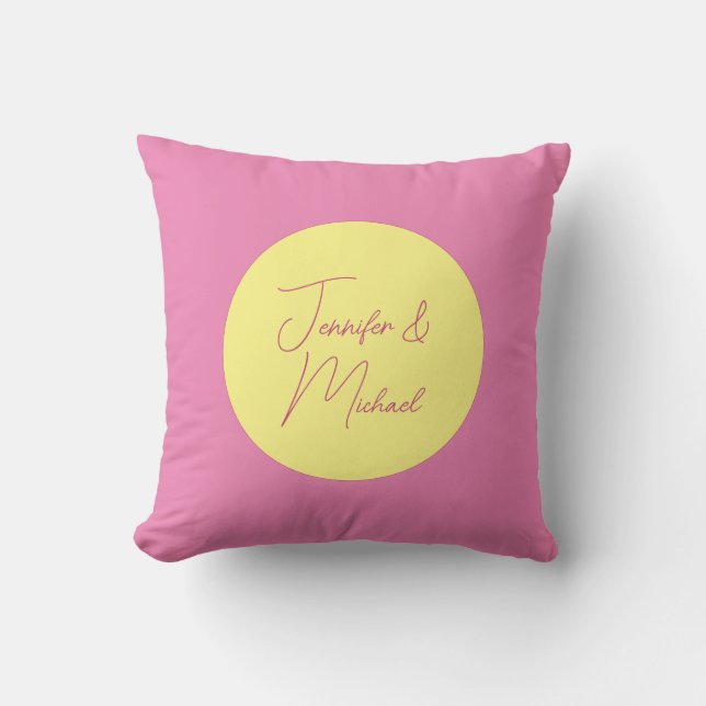 Trendy Minimalist Modern Plain Simple Pastel Colou Throw Pillow (Front)