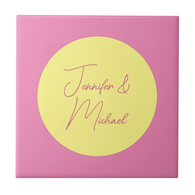 Trendy Minimalist Modern Plain Simple Pastel Colou Tile (Front)