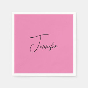 Trendy Minimalist Modern Plain Simple Pink Colour Napkin
