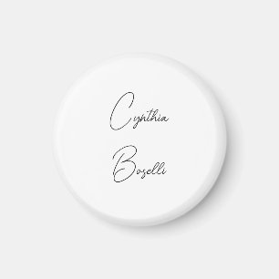 Trendy Minimalist Modern Plain Simple Template Magnet