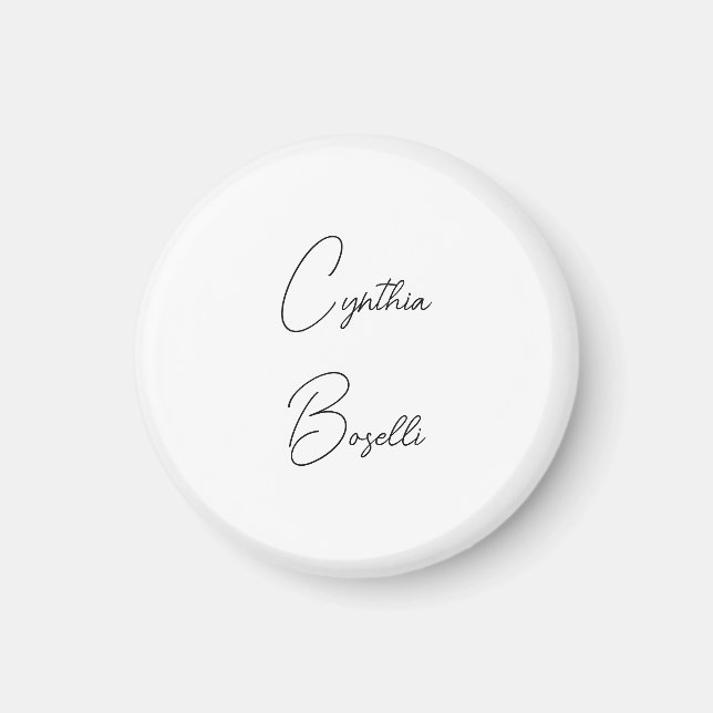 Trendy Minimalist Modern Plain Simple Template Magnet (Front)