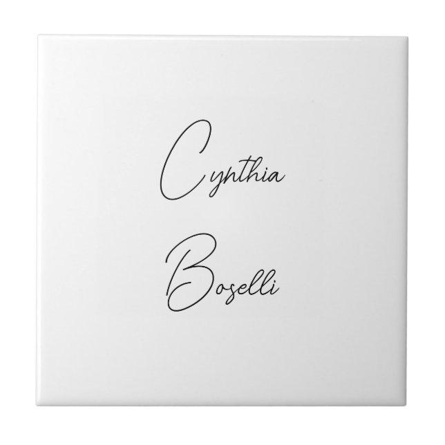 Trendy Minimalist Modern Plain Simple Template Tile (Front)