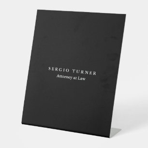 Trendy Minimalist Professional Black Pedestal Sign