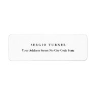 Trendy Minimalist Professional Name Address