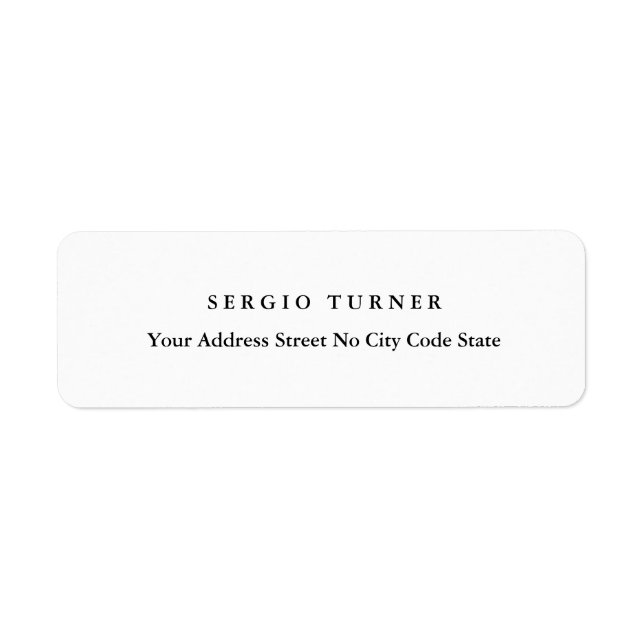 Trendy Minimalist Professional Name Address (Front)