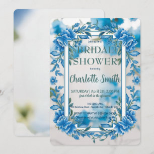 Trendy minimalist vintage antique bridal shower invitation
