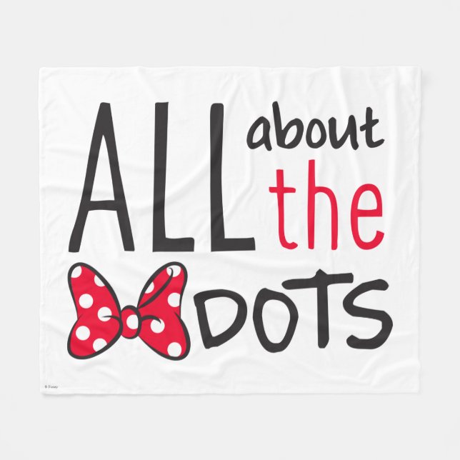 Trendy Minnie | All About The Dots Fleece Blanket (Front (Horizontal))