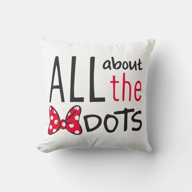 Trendy Minnie | All About The Dots Throw Pillow (Front)