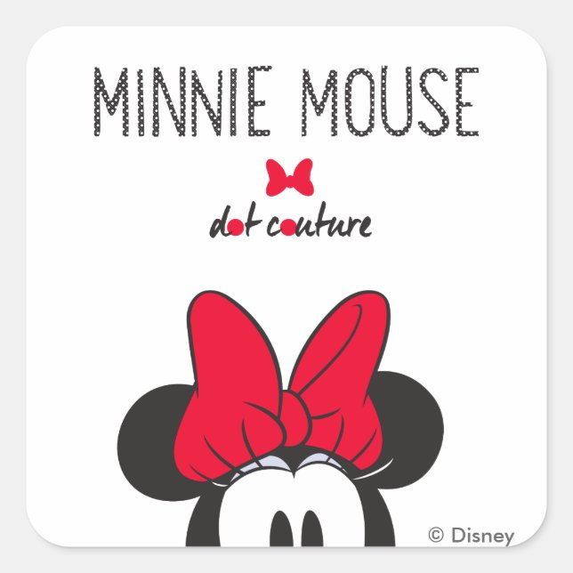 Trendy Minnie | Dot Couture Square Sticker (Front)