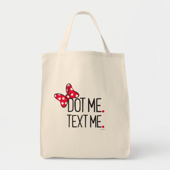 Trendy Minnie | Dot Me. Text Me. Tote Bag (Front)