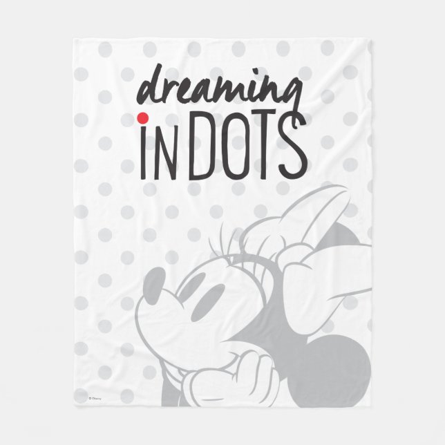 Trendy Minnie | Dreaming In Dots Fleece Blanket (Front)