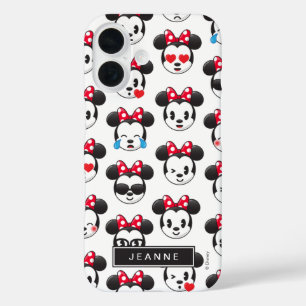 Trendy Minnie   Emoji Pattern iPhone 16 Case