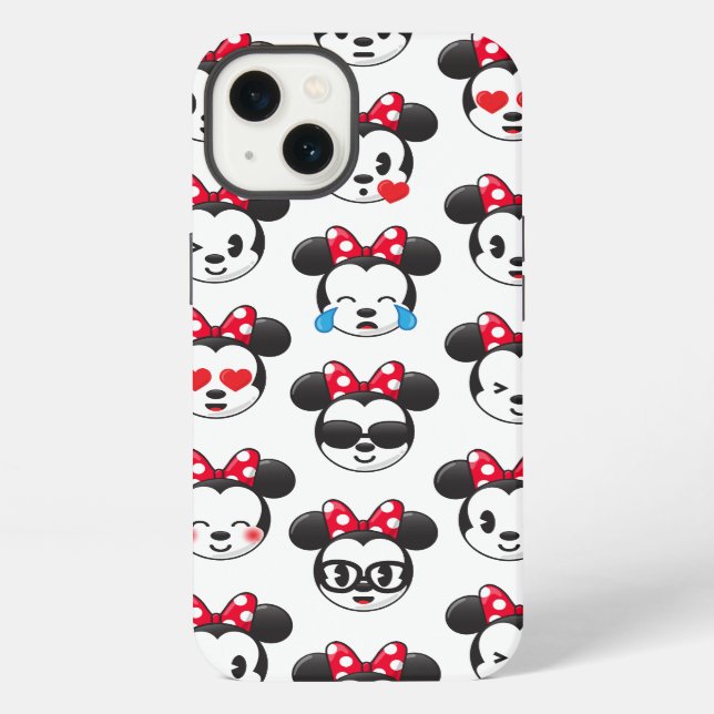 Trendy Minnie | Emoji Pattern iPhone Case (Back)