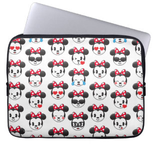 Trendy Minnie Emoji Pattern Laptop Sleeve