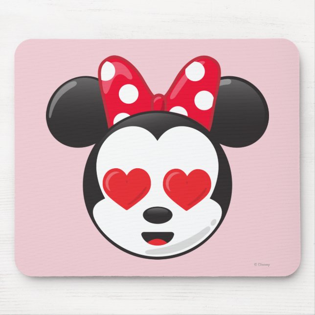 Trendy Minnie | In Love Emoji Mouse Pad (Front)