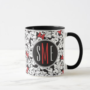 Trendy Minnie   Monogram Classic Pattern Mug