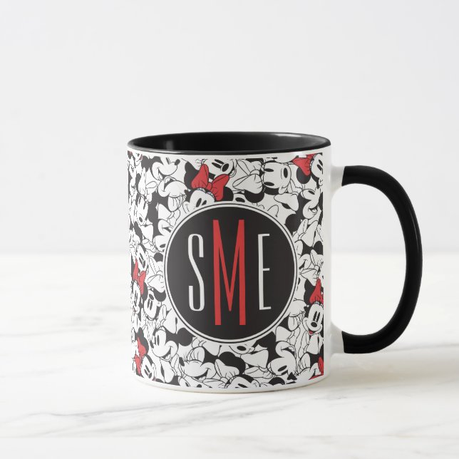 Trendy Minnie | Monogram Classic Pattern Mug (Right)