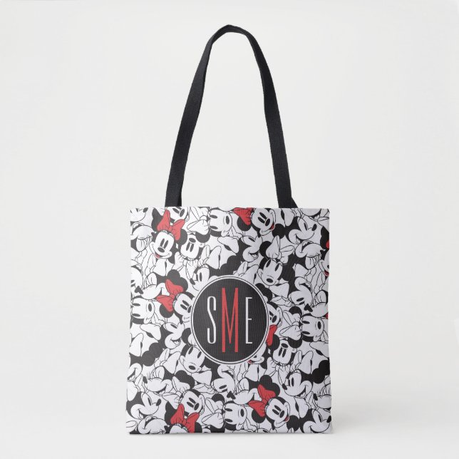 Trendy Minnie | Monogram Classic Pattern Tote Bag (Front)