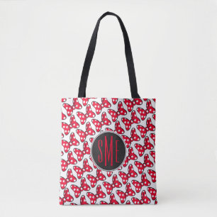 Trendy Minnie   Polka Dot Bow Monogram Tote Bag
