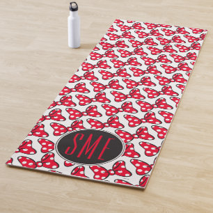 Trendy Minnie   Polka Dot Bow Monogram Yoga Mat