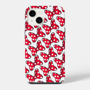 Trendy Minnie Polka Dot Bow Pattern iPhone 14 Case
