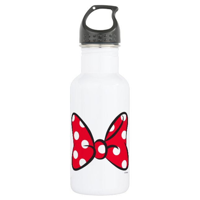 Trendy Minnie | Red Polka Dot Bow 532 Ml Water Bottle (Front)