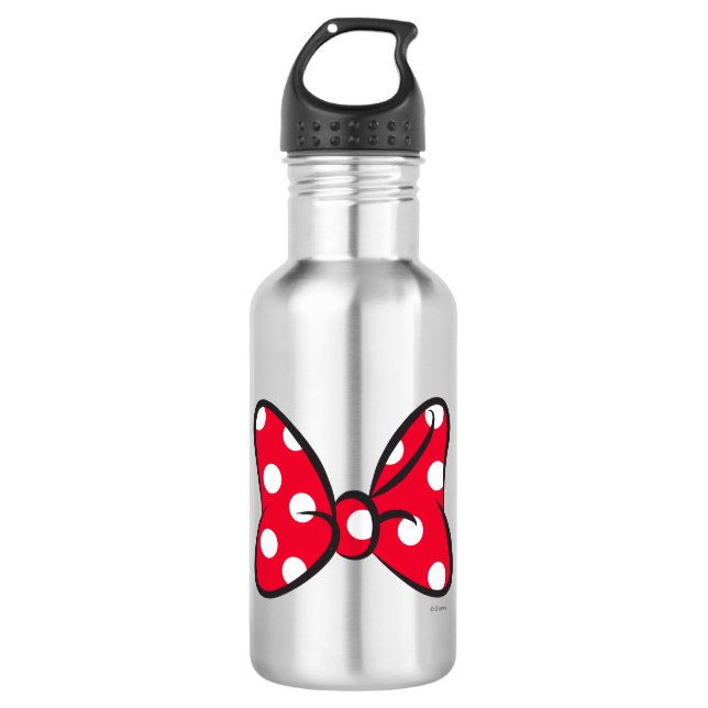 Trendy Minnie | Red Polka Dot Bow 710 Ml Water Bottle (Front)