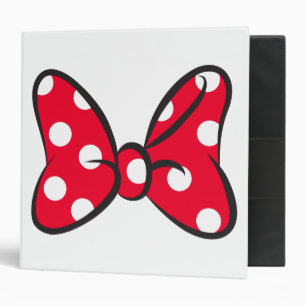 Trendy Minnie   Red Polka Dot Bow Binder