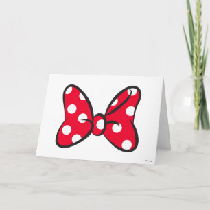 Trendy Minnie   Red Polka Dot Bow Card