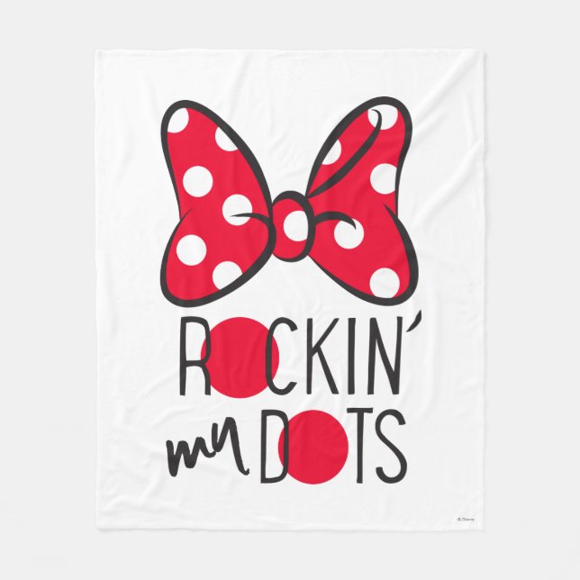 Trendy Minnie | Rockin' My Dots Fleece Blanket (Front)
