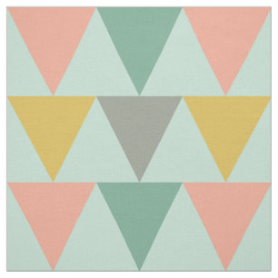 Trendy Mint Geometric Triangle Pattern Fabric