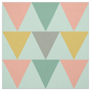 Trendy Mint Geometric Triangle Pattern Fabric