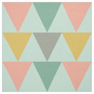 Trendy Mint Geometric Triangle Pattern Fabric