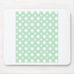 Trendy Mint Green Polka Dots Mouse Pad