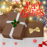 Trendy mix and match dark brown Christmas Wrapping Paper<br><div class="desc">Cool trendy dark brown,  graphic colouring for mix and match with other colours.</div>