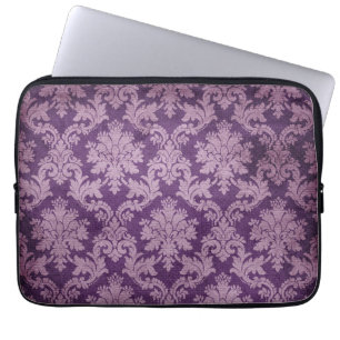 Trendy & Mod Purple Damask Laptop Sleeve