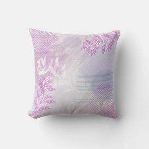 Trendy Modern Abstract Floral botanical Throw Pillow