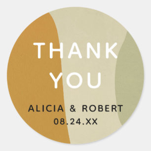 Trendy Modern Abstract Minimalist Simple Favour Classic Round Sticker