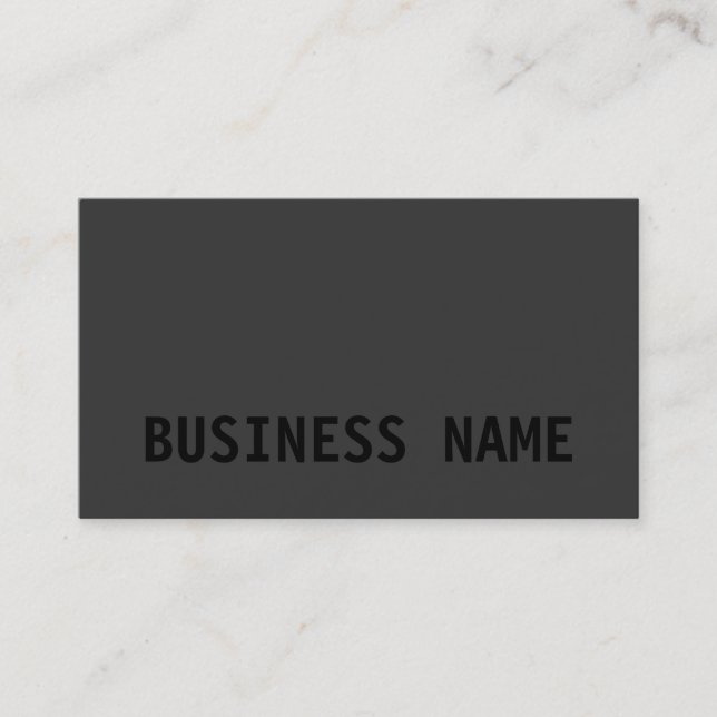 Trendy Modern Black Out Business Card (Front)