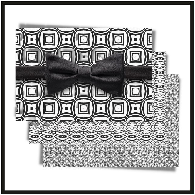 Trendy Modern Black & White  Wrapping Paper Sheet (Creator Uploaded)