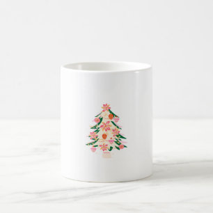 trendy modern bright colour festive christmas tree coffee mug