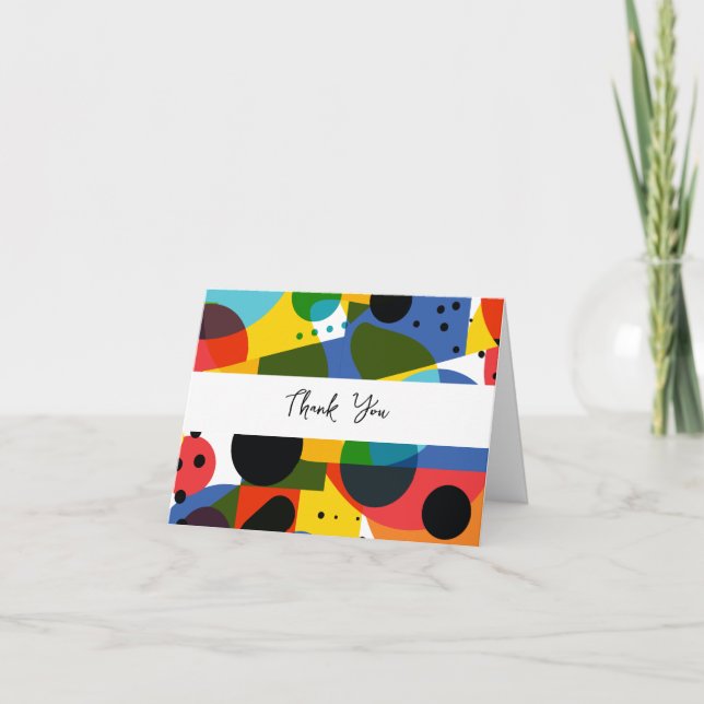 Trendy Modern Business Thank You Cards (Front)