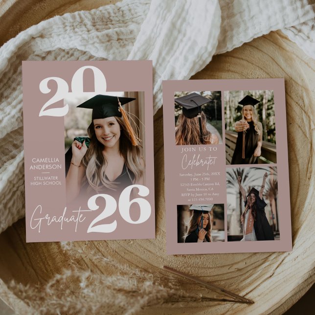 Trendy Modern Casual Photo Graduation Invitation (Creator Uploaded)