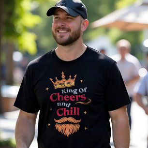 Trendy Modern Colorful Funny King Quote Typography T-Shirt