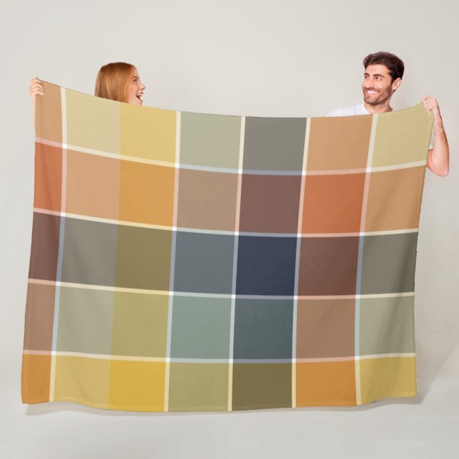 Trendy Modern colour block Fleece Blanket (In Situ)
