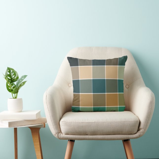 Trendy modern Colour block Throw Pillow (Chair)